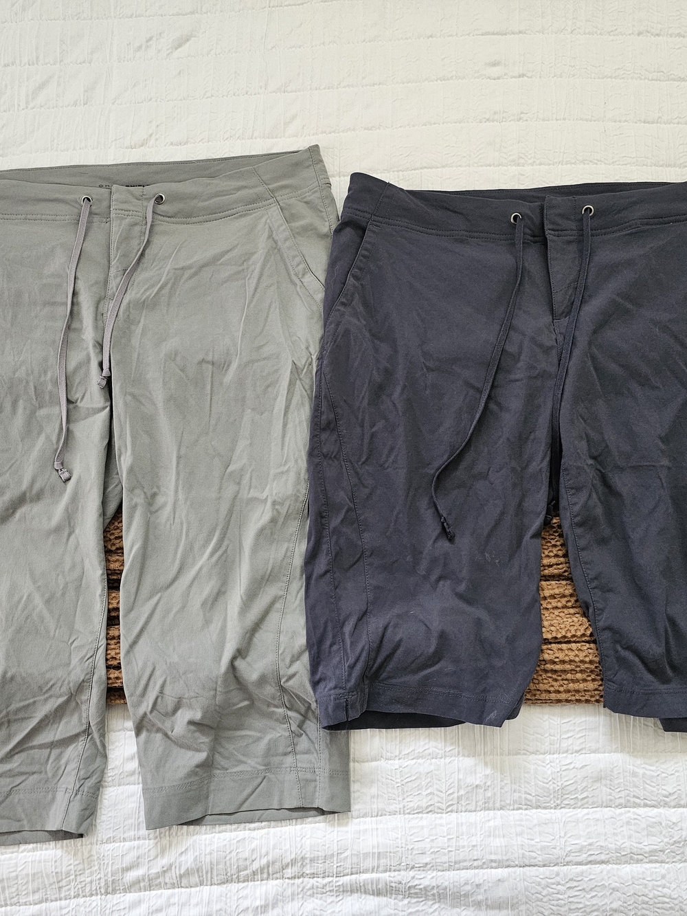 Women's Columbia Capris - 2 Pairs - Light Gray and Charcoal - Size 12